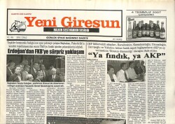 Yeni Giresun Gazetesi 4 Temmuz 2007 - Erdoğandan FKBye Sürpriz Yaklaşım GZ101779 - 1