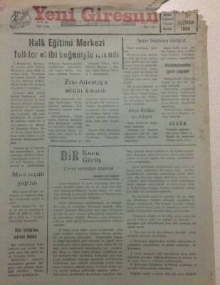 Yeni Giresun Gazetesi 5 Haziran 1990 - Zeki Altuntaşa Saldırı Kınandı GZ34687 - 1