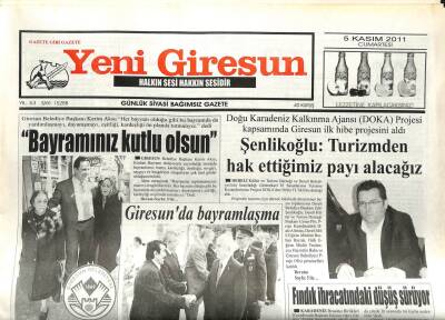 Yeni Giresun Gazetesi 5 Kasım 2011 - Fındık İhracatındaki Düşüş Sürüyor GZ108875 - 1
