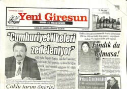 Yeni Giresun Gazetesi 5 Mart 2008 - Taşkın Cumhuriyet İlkeleri Zedeleniyor GZ101953 - 1