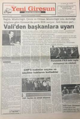 Yeni Giresun Gazetesi 6 Aralık 2005 Validen Başkanlara Uyarı GZ25664 - 1
