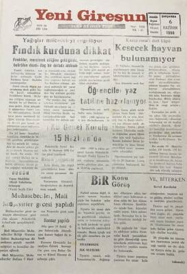 Yeni Giresun Gazetesi 6 Haziran 1990 Kesecek Hayvan Bulunamıyor GZ30252 - 1