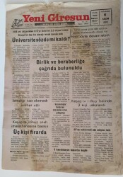 Yeni Giresun Gazetesi - 6 Kasım 1995 - Giresuna Üniversite Sözde Mi Kaldı ? - GZ43805 - 2