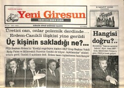 Yeni Giresun Gazetesi 6 Mart 2006 - Üç Kişinin Sakladığı Ne? GZ101737 - 2