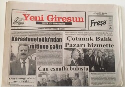 Yeni Giresun Gazetesi - 6 Mart 2014 - Çotanak Balık Pazarı Hizmette - GZ43812 - 1