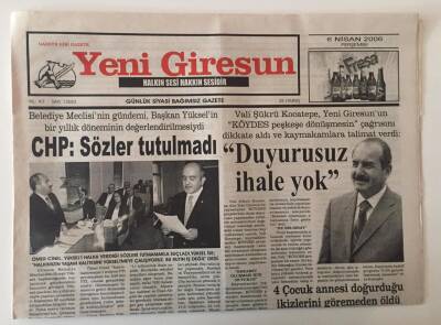 Yeni Giresun Gazetesi 6 Nisan 2006 - Başbakanla Fındık Randevusu GZ31180 - 1