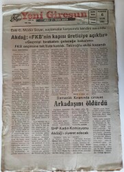 Yeni Giresun Gazetesi - 6 Ocak 1992 - FKBnin Kapısı Üreticiye Açıktır - GZ43864 - 2