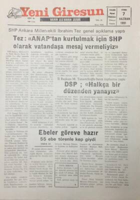 Yeni Giresun Gazetesi 7 Haziran 1991 TSE 2000li Yıllara Hazırlanıyor GZ26027 - 1