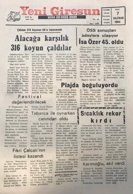 Yeni Giresun Gazetesi 7 Haziran 1994 Doğu Karadenizin 20 Yaylası Turizmin Hizmetinde GZ25962 - 1