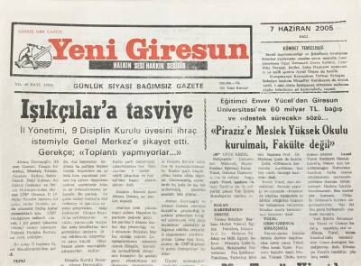 Yeni Giresun Gazetesi 7 Haziran 2005 Yetki Bunalımı GZ30342 - 1