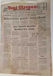 Yeni Giresun Gazetesi - 7 Kasım 1995 - Milletvekilini Gençler Tayin Edecek - GZ43806 - 1