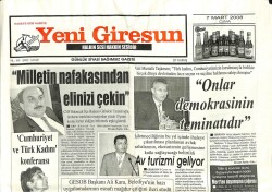 Yeni Giresun Gazetesi 7 Mart 2008 - CHP Milletin Nafakasından Elinizi Çekin GZ101951 - 2