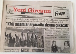 Yeni Giresun Gazetesi - 7 Mart 2014 - Chp Genel Başkanı Giresun Mitinginde - GZ43811 - 2