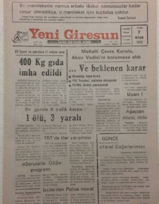 Yeni Giresun Gazetesi 7 Nisan 1995 - Ve Beklenen Karar GZ34632 - 1