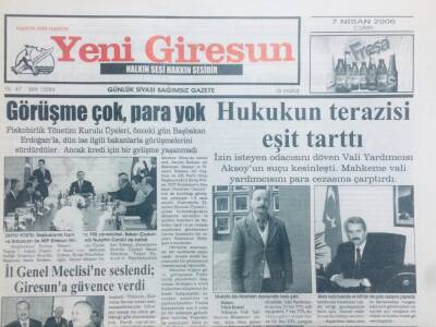 Yeni Giresun Gazetesi 7 Nisan 2006 - Görüşme Çok Para Yok GZ40735 - 1