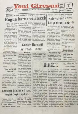 Yeni Giresun Gazetesi 8 Haziran 1990 Gelen Turiste Tümsek İşkencesi GZ30251 - 1