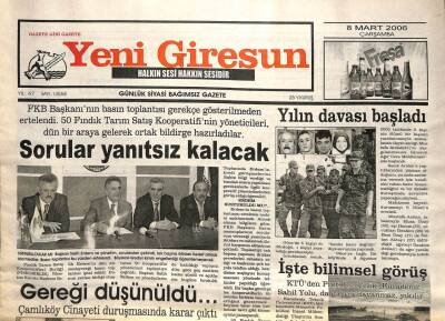 Yeni Giresun Gazetesi 8 Mart 2006 - Yılın Davası Başladı GZ101739 - 2