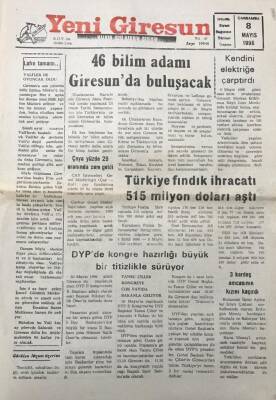 Yeni Giresun Gazetesi 8 Mayıs 1996 46 Bilim Adamı Giresun da Buluşacak GZ30534 - 1