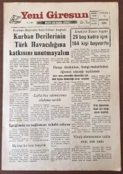 Yeni Giresun Gazetesi 9 Ağustos 1984 - İçtiğimiz Su Sağlımızı Tehdit Ediyor GZ6873 - 2