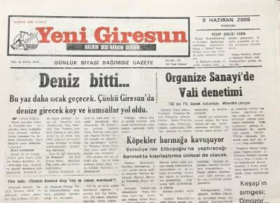 Yeni Giresun Gazetesi 9 Haziran 2005 Giresun Tarımına Yeni ÜrünSalep Bitkisi GZ30203 - 1