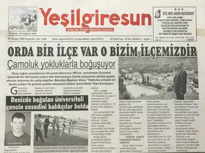 Yeni Giresun Gazetesi 9 Haziran 2005 Kuş Dili Üniversitelerin Araştırma Konusu Oldu GZ30181 - 1