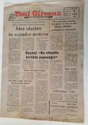 Yeni Giresun Gazetesi - 9 Kasım 1995 - Baykal Bu Otoyolu Birlikte Yapacağız - GZ43807 - 1