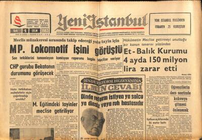 Yeni İstanbul Gazetesi 1 Ekim 1963 - Cezayirde Bin Bellaya Karşı Nümayişler Oluyor GZ102816 - 1