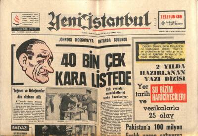 Yeni İstanbul Gazetesi 1 Eylül 1968 - Vedat Ali Özkan , Dışdaki Doktorları Getirmeye Gitti GZ102981 - 1