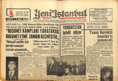 Yeni İstanbul Gazetesi 1 Mart 1964 - Toptaşı Cezaevinde Mahkumlar Ayaklandı GZ84168 - 1