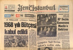 Yeni İstanbul Gazetesi 1 Mart 1968 - Fruko'nun İkramiye Otomobili Vosvos - 1968 Yılı Bütçesi Kabul Edildi GZ158732 - Gökçekoleksiyon