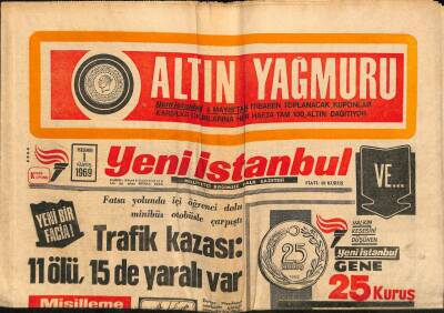 Yeni İstanbul Gazetesi 1 Mayıs 1969 - İsrail , Dün Nil Vadisindeki Köprüleri Berhava Etti GZ93245 - 1