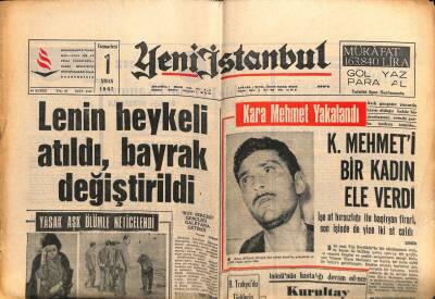 Yeni İstanbul Gazetesi 1 Nisan 1967 - Lenin Heykeli Atıldı, Bayrak Değiştirildi GZ57068 - 1