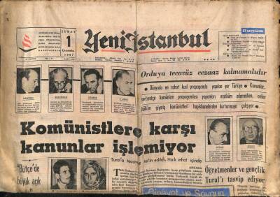 Yeni İstanbul Gazetesi 1 Şubat 1967 - 46 Bin Batı Trakyalı Türk Tehlike İçinde GZ70189 - 1