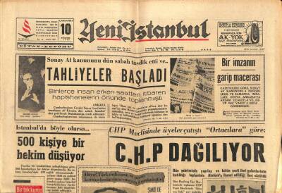 Yeni İstanbul Gazetesi 10 Ağustos 1966 - Kuleli Lisesi 414 Mezun Verdi - Sunay Af Kanununu Dün Sabah Tasdik Etti Ve.. Tahliyeler Başladı GZ93170 - 1