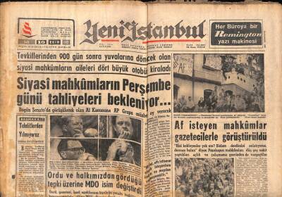 Yeni İstanbul Gazetesi 10 Ekim 1962 - Siyasi Mahkumların Tahliyeleri Bekleniyor GZ84242 - 1