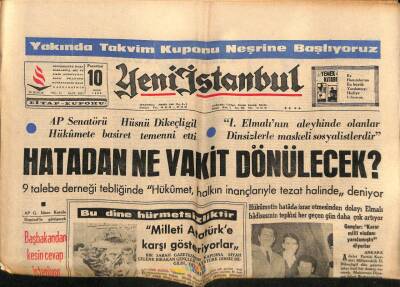 Yeni İstanbul Gazetesi 10 Ekim 1966 - Beşiktaş - Galatasaray Berabere GZ57190 - 1