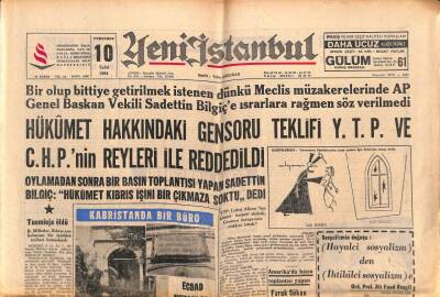 Yeni İstanbul Gazetesi 10 Eylül 1964 - Dünyanın En Zengin Ülkesi Olan Amerikada 36 Milyon Yoksul Var GZ84113 - 1
