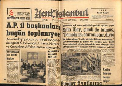 Yeni İstanbul Gazetesi 10 Haziran 1962 -Arif Nihat Asya İçin Sorgu Yargıçlığı Kararı GZ57214 - 1