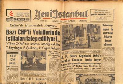 Yeni İstanbul Gazetesi 10 Haziran 1963 - Yön Ve Barış Dünyasının Neşri İstanbulda da Men Edildi GZ93180 - 1