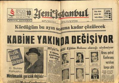 Yeni İstanbul Gazetesi 10 Haziran 1966 - Kabine Yakında Değişiyor GZ61186 - 1