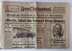 Yeni İstanbul Gazetesi 10 Nisan 1962 - AF 22 Şubat Ve Bir Bakan GZ11808 - 2