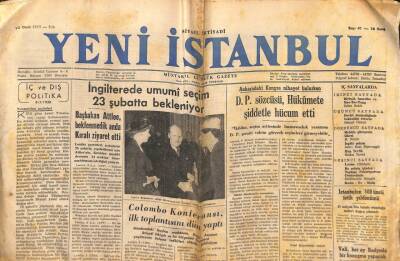 Yeni İstanbul Gazetesi - 10 Ocak 1950 - İngilterede Umumi Seçim 23 Şubatta Bekleniyor GZ110963 - 1