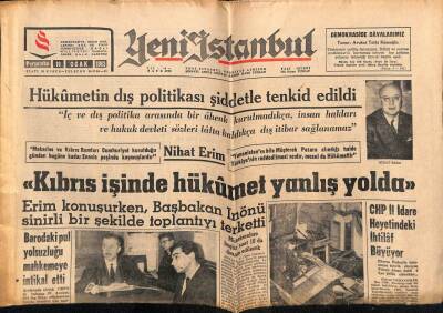Yeni İstanbul Gazetesi 10 Ocak 1963-İrfan Tanselin İstifası Yalanlandı GZ57220 - 1