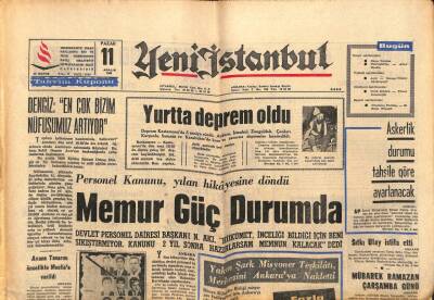 Yeni İstanbul Gazetesi 11 Aralık 1966 - Kıbrısta Durum Vahim GZ83116 - 1