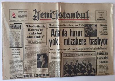 Yeni İstanbul Gazetesi 11 Aralık 1967 - Adada Huzur Yok , Müzakere Başlıyor GZ11894 - 1