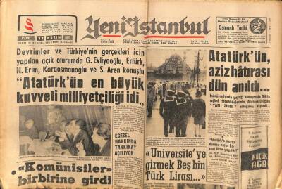 Yeni İstanbul Gazetesi 11 Kasım 1962 -Atatürkün Aziz Hatırası Dün Anıldı GZ57248 - 1