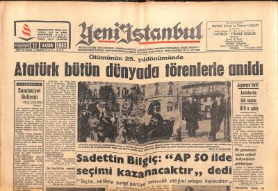 Yeni İstanbul Gazetesi 11 Kasım 1963 - Japonyadaki Kazalarda Ölü Sayısı 618e Çıktı GZ102785 - 1
