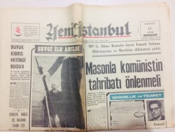 Yeni İstanbul Gazetesi 11 Kasım 1967 - İsmail Yılmaz,Masonla Komünistin Tahribatı Önlenmeli GZ71025 - 1