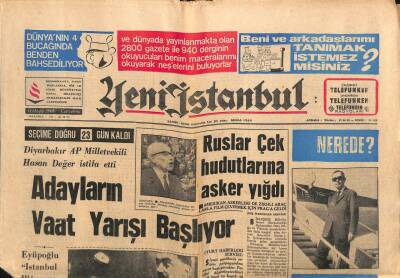 Yeni İstanbul Gazetesi 11 Mayıs 1968 - Ruslar Çek Hudutlarına Asker Yığdı GZ102941 - 1