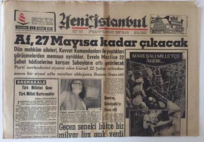 Yeni İstanbul Gazetesi 11 Nisan 1962 - Af, 27 Mayısa Kadar Çıkacak GZ11804 - 2